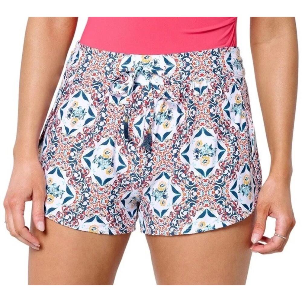 Jantzen Cover Up Swim Over Shorts Bottoms Size 10 Trendy Casual Modern Swimwear
